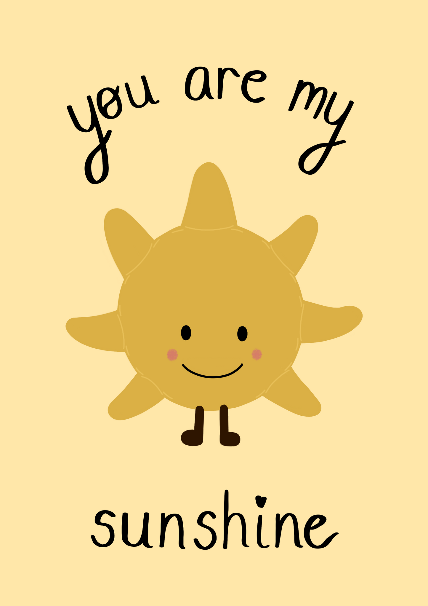 Plushie You Are My Sunshine Print