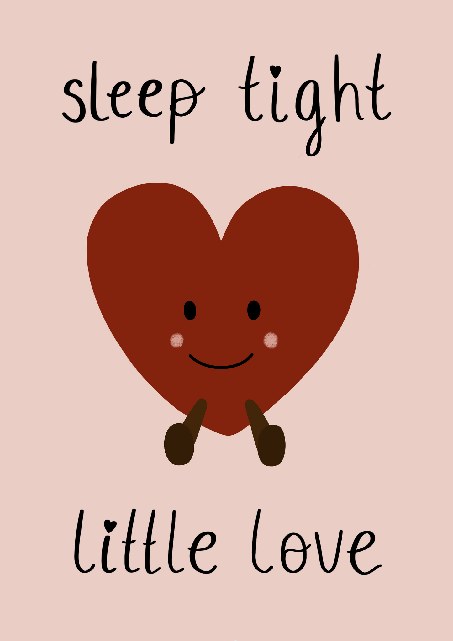 Plushie Sleep Tight Little Love Print