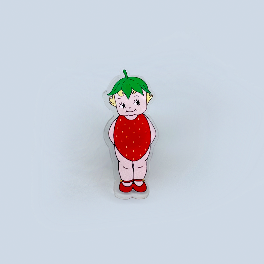 Strawberry Sonny Angel Inspired Acrylic Pin Badge