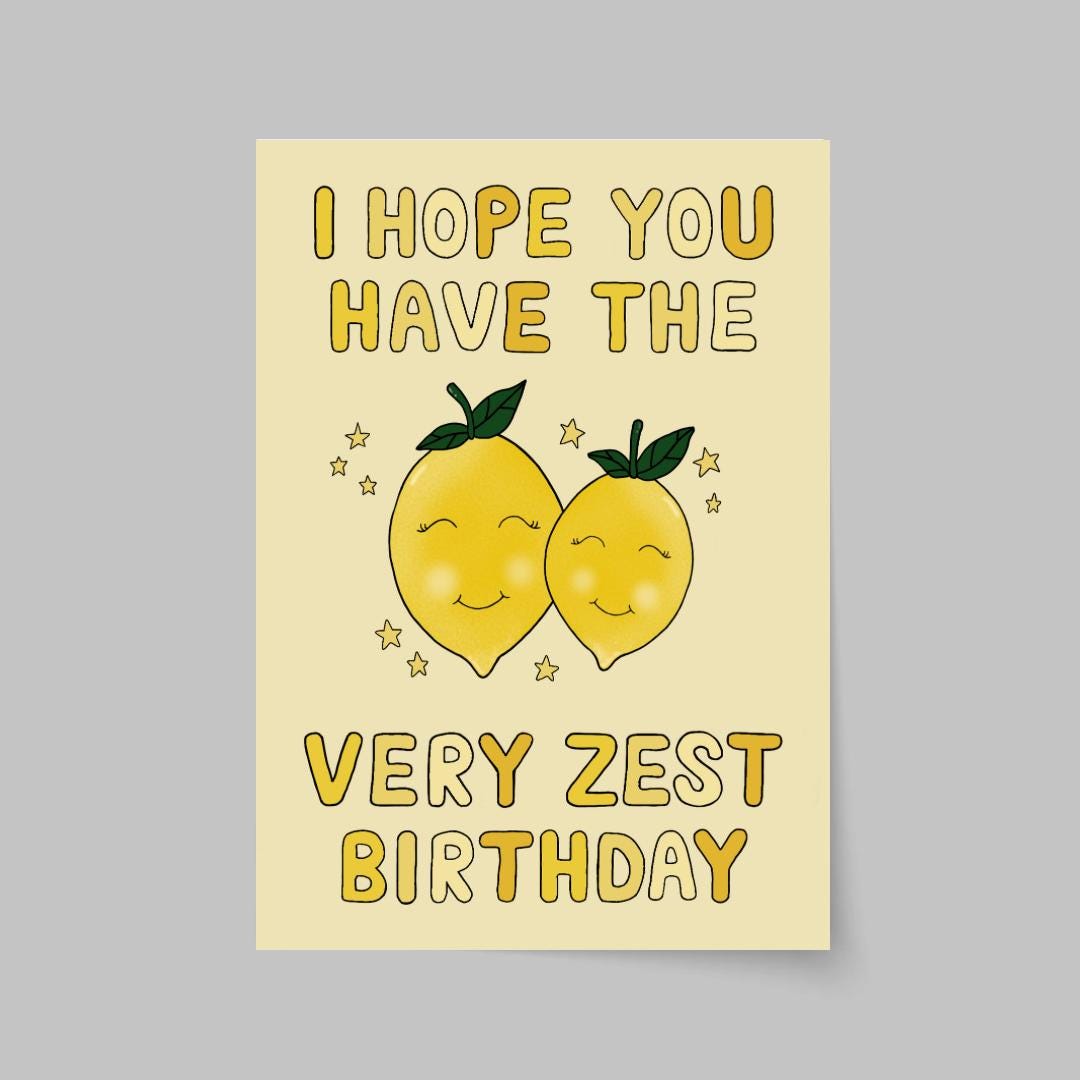 Lemon Pun Birthday Card