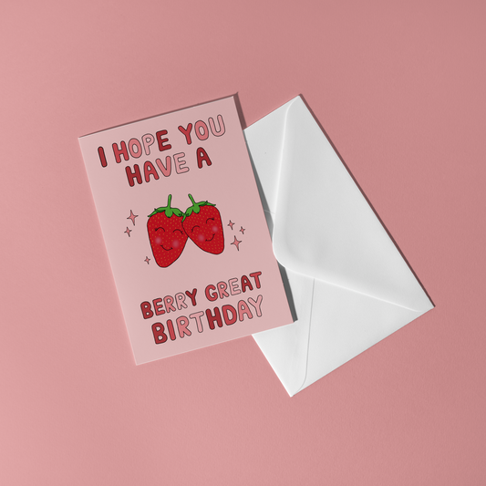 Strawberry Pun Birthday Card