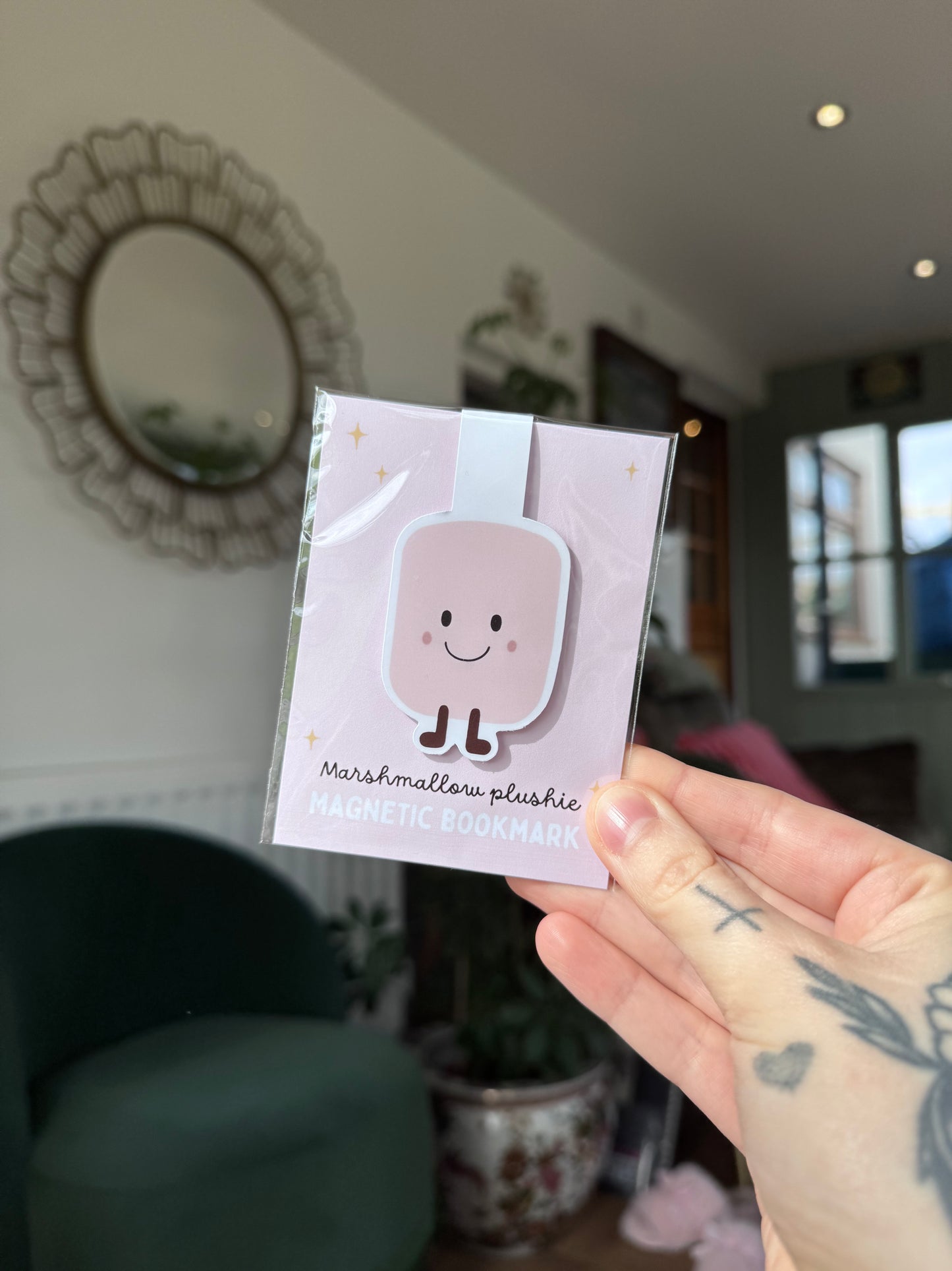 Marshmallow Magnetic Bookmark