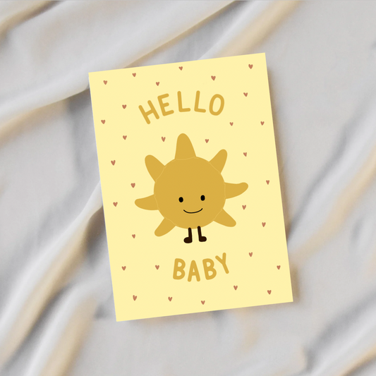 Hello Baby Sunshine Plushie Card