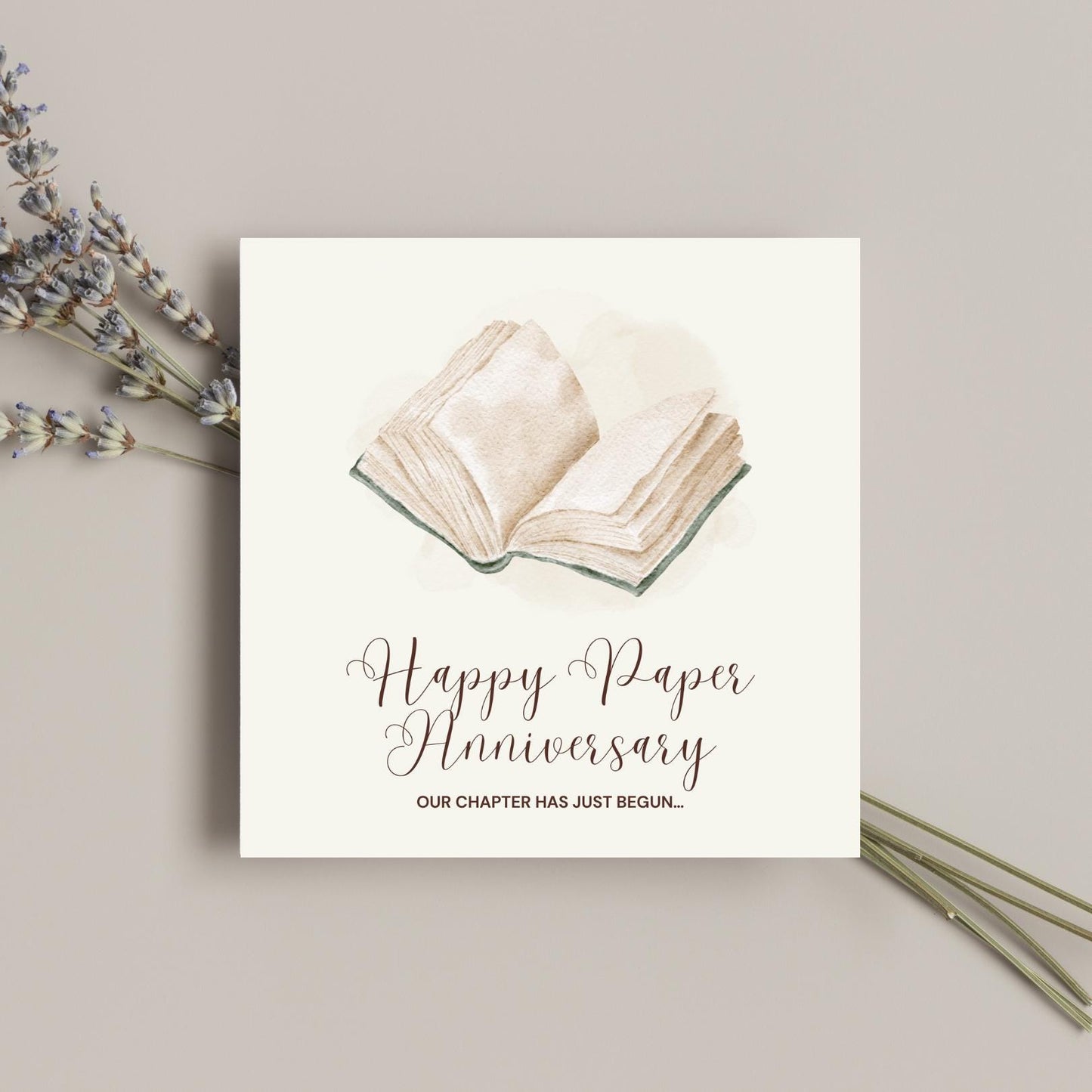 Paper Wedding Anniversary Card