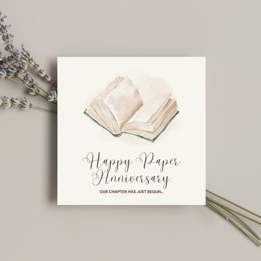 Paper Wedding Anniversary Card