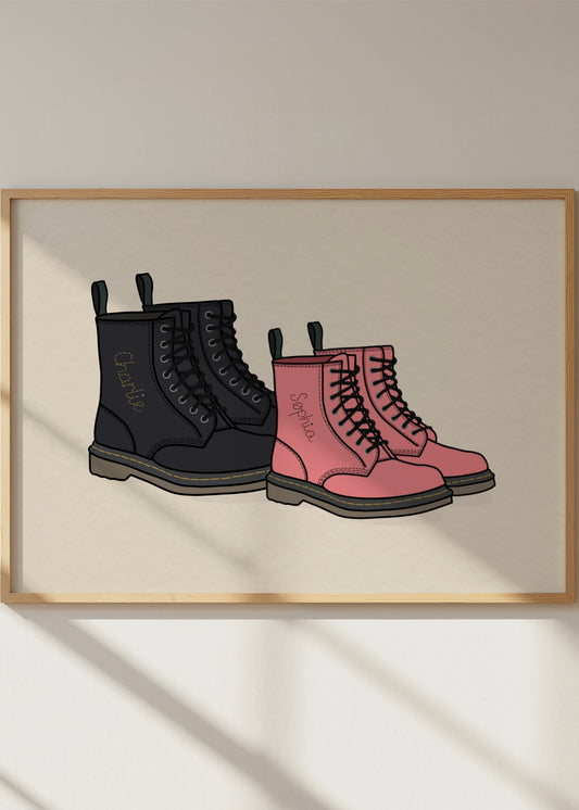 Personalised Dr Martens Inspired Boot Print