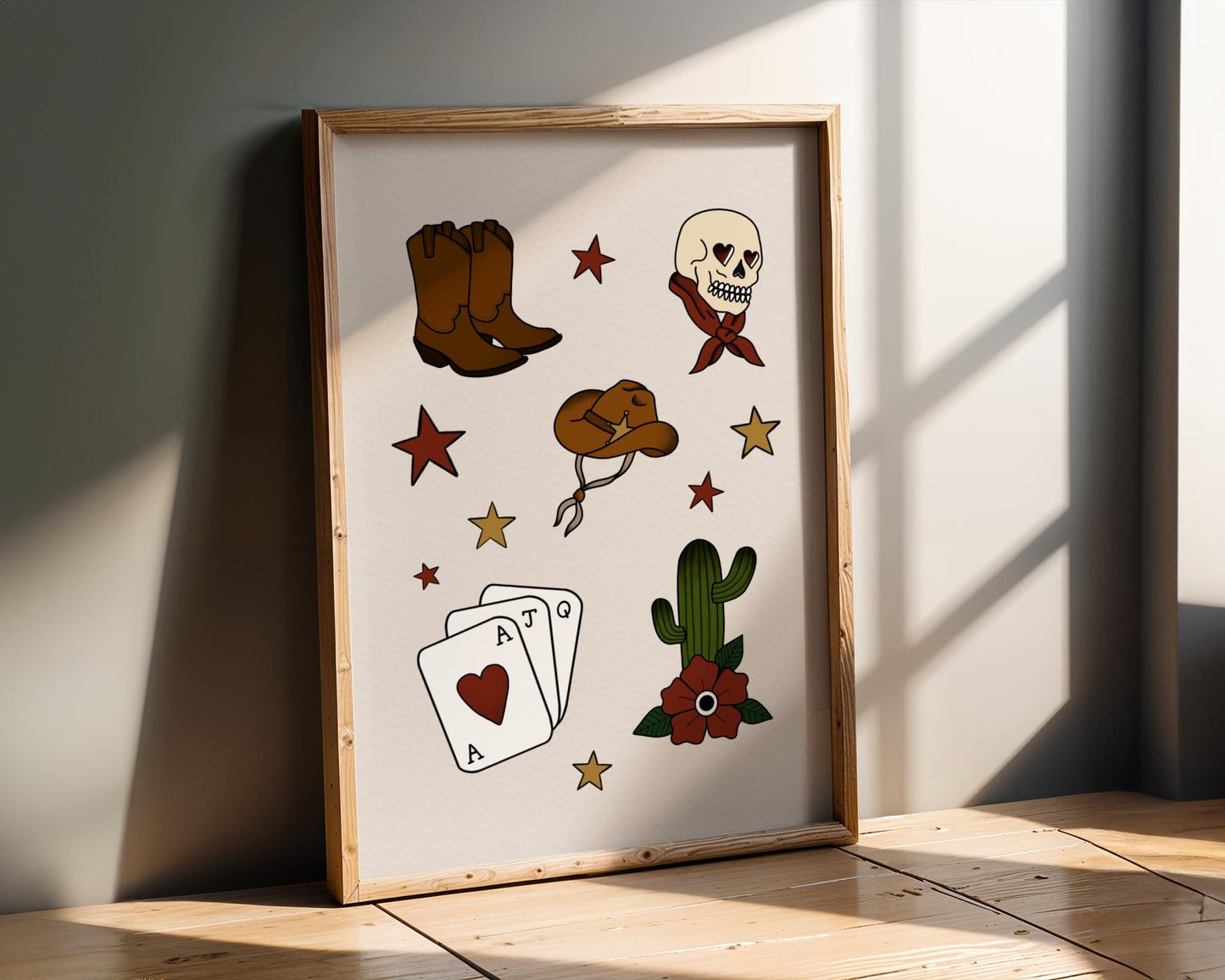 Western Cowboy Flash Print