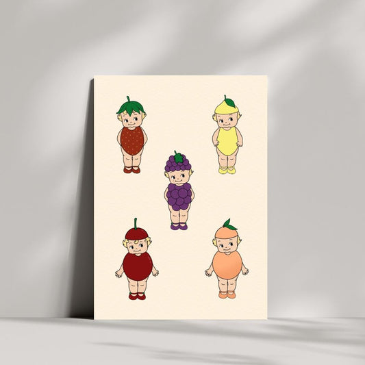 Sonny Kewpie Style Fruit Print
