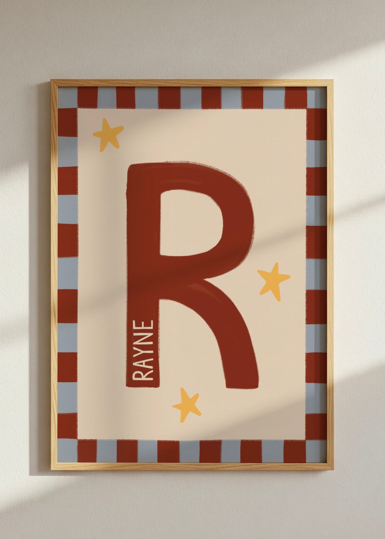 Personalised Kids Name Initial Print