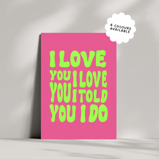 Fontaines DC I Love You Print