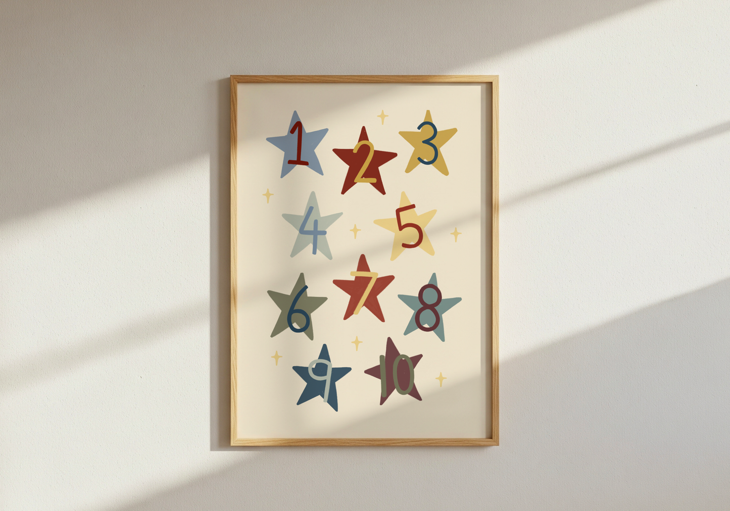 Number Star Children’s Learning Print