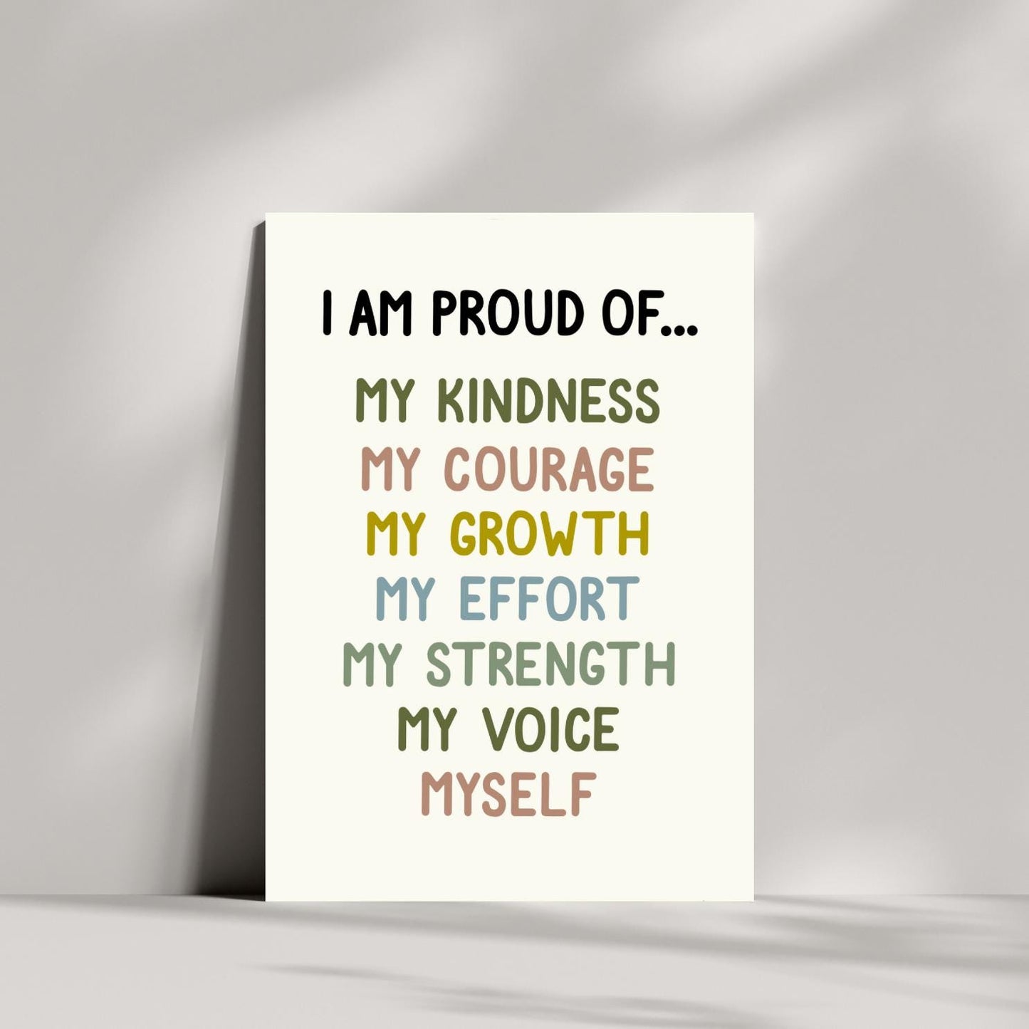 Affirmation Children’s Print - I Am Proud