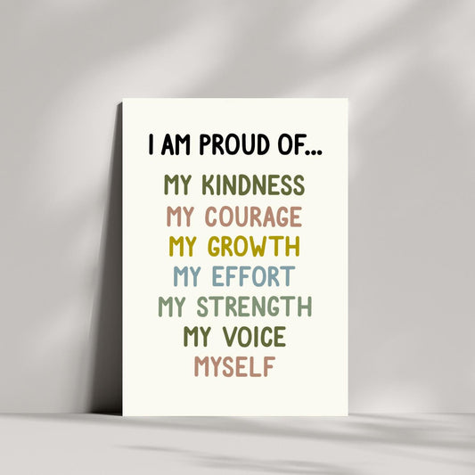 Affirmation Children’s Print - I Am Proud