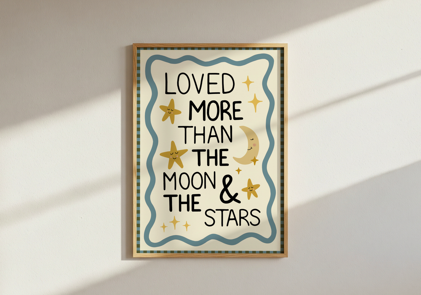 Loved More Than The Moon & The Stars Print