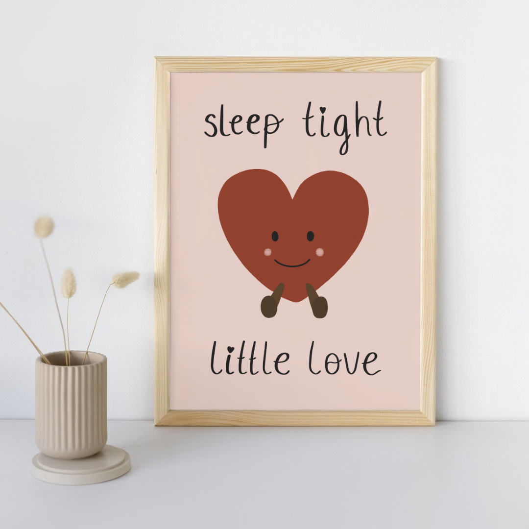 Plushie Sleep Tight Little Love Print