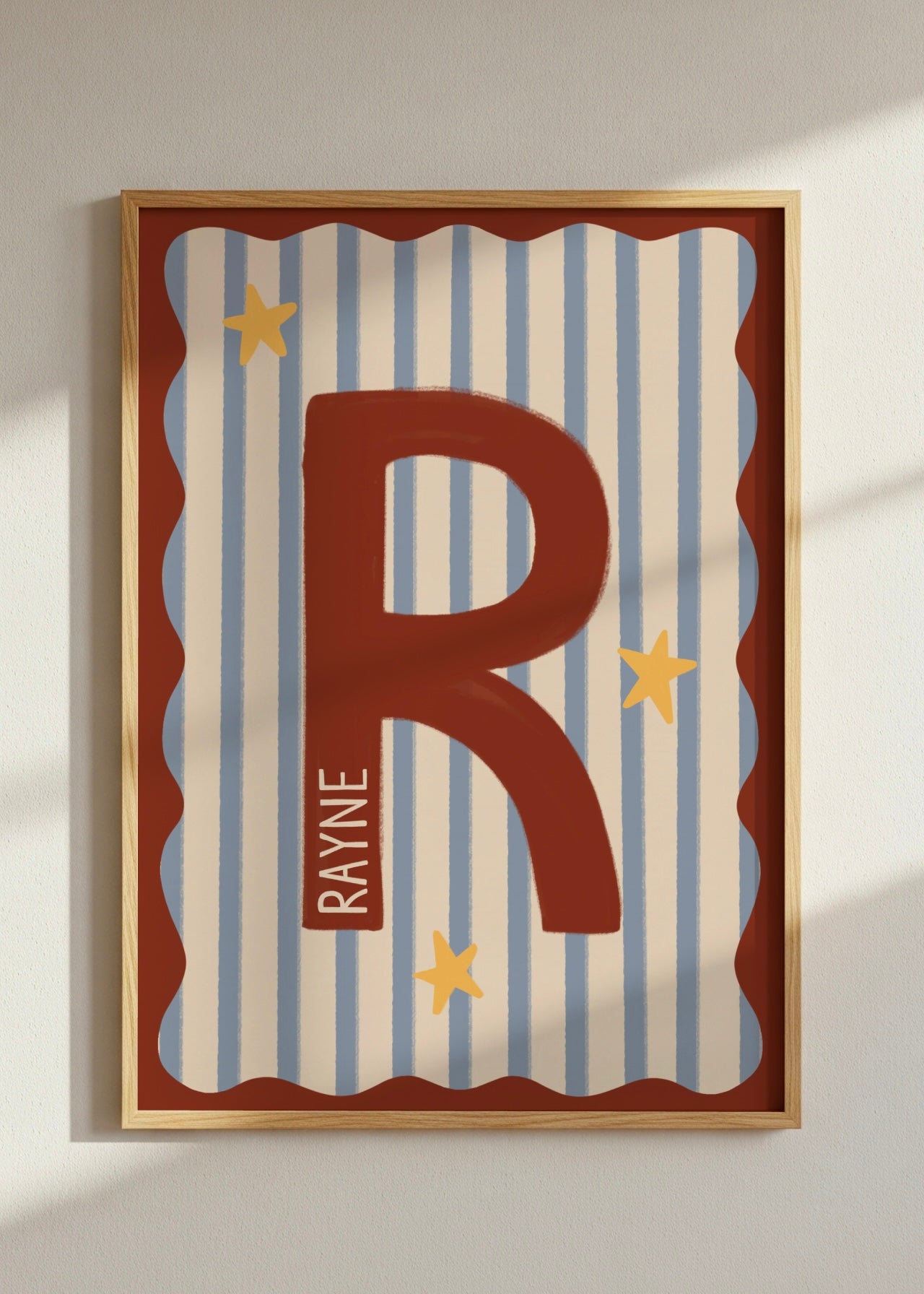 Personalised Kids Name Initial Print