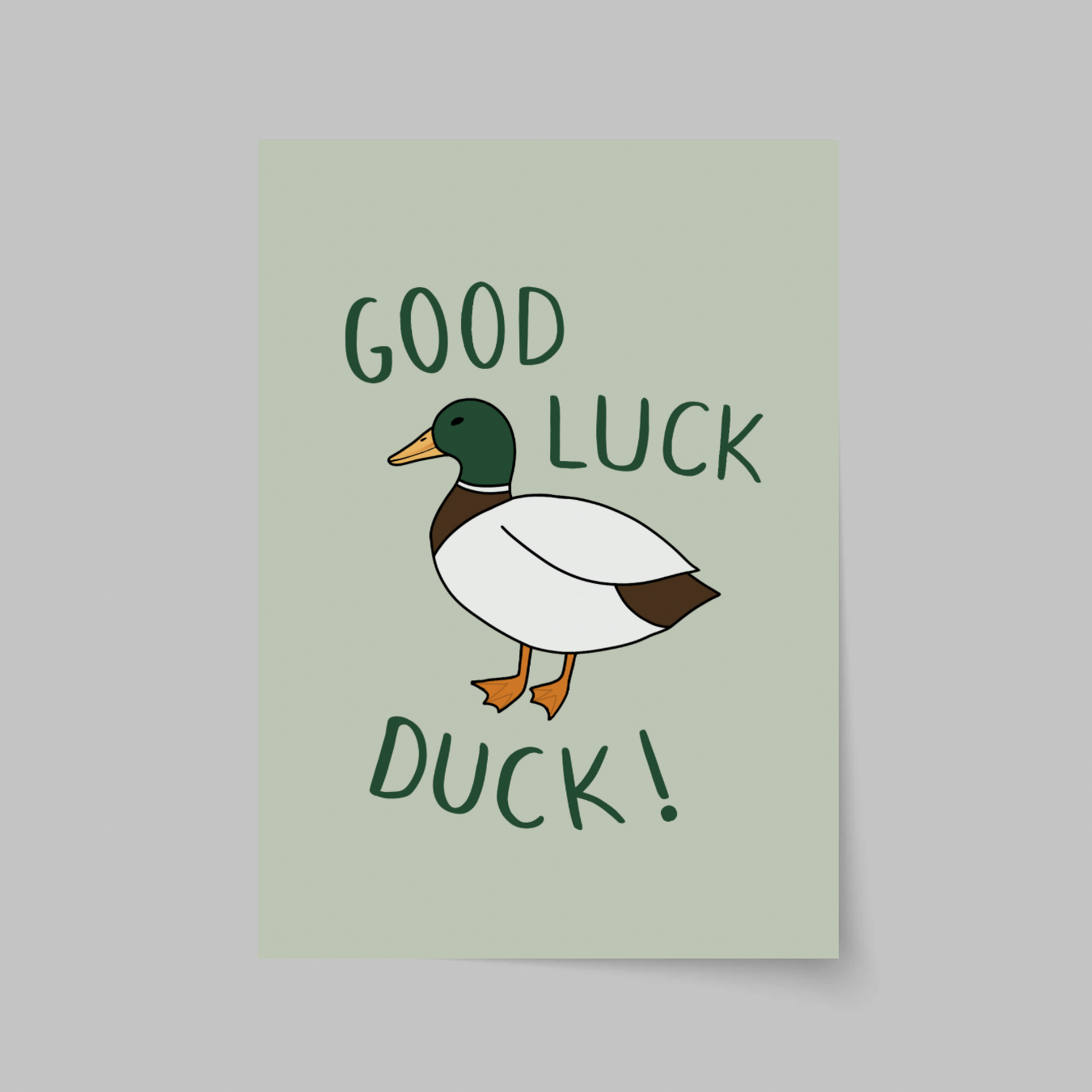 Good Luck Duck Card