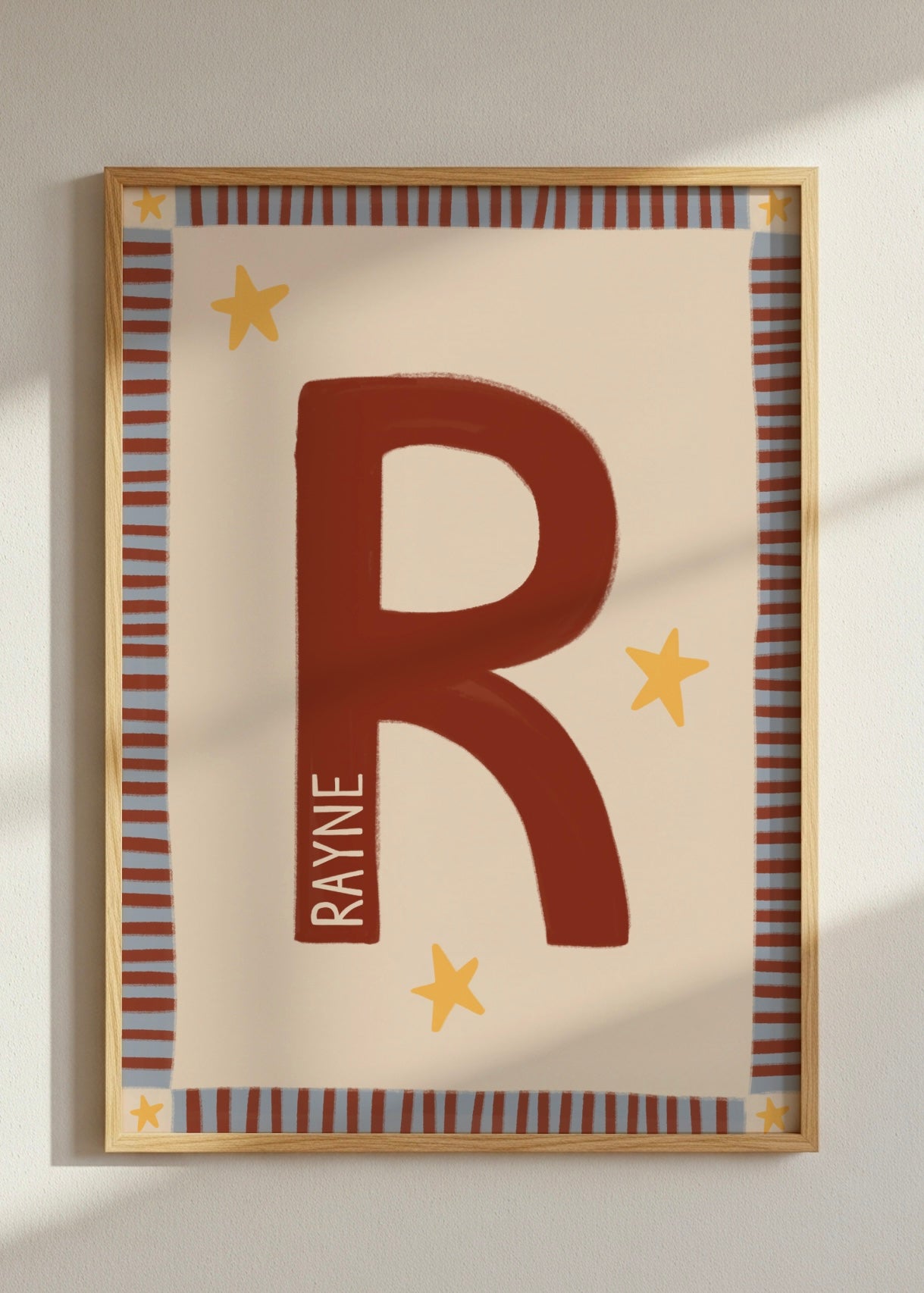 Personalised Kids Name Initial Print