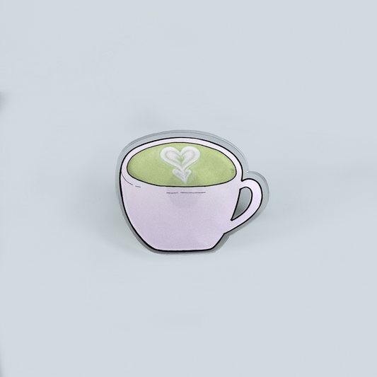 Matcha Acrylic Pin Badge