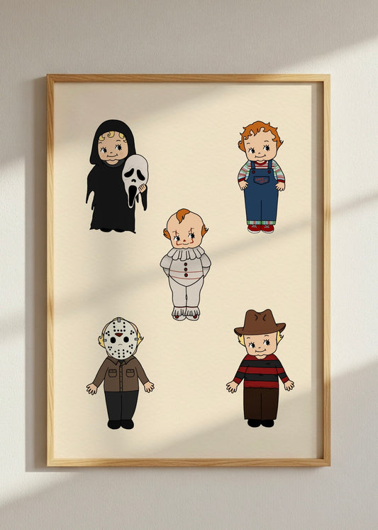 Sonny Kewpie Style Horror Character Print