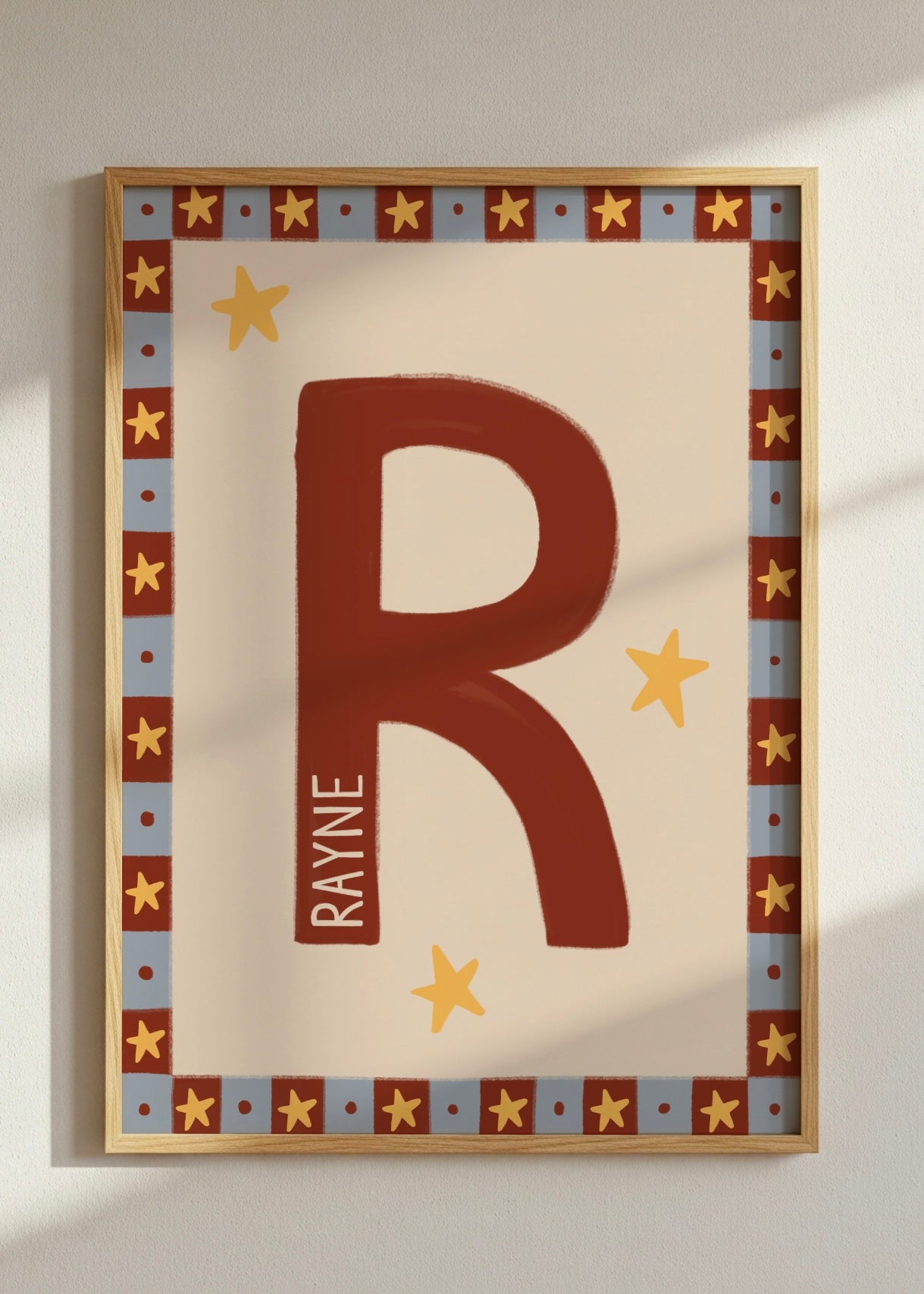 Personalised Kids Name Initial Print