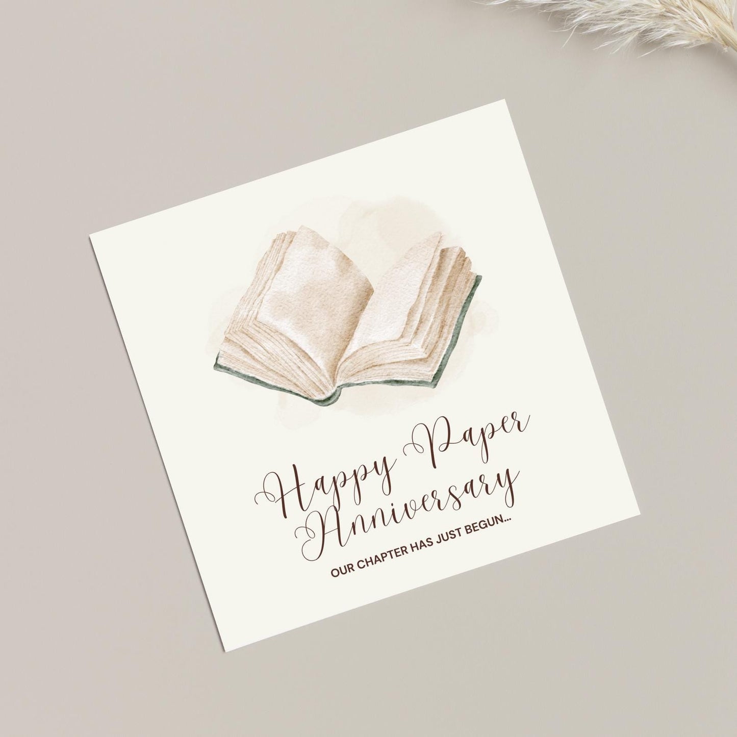 Paper Wedding Anniversary Card