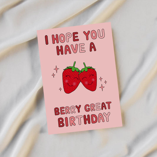 Strawberry Pun Birthday Card