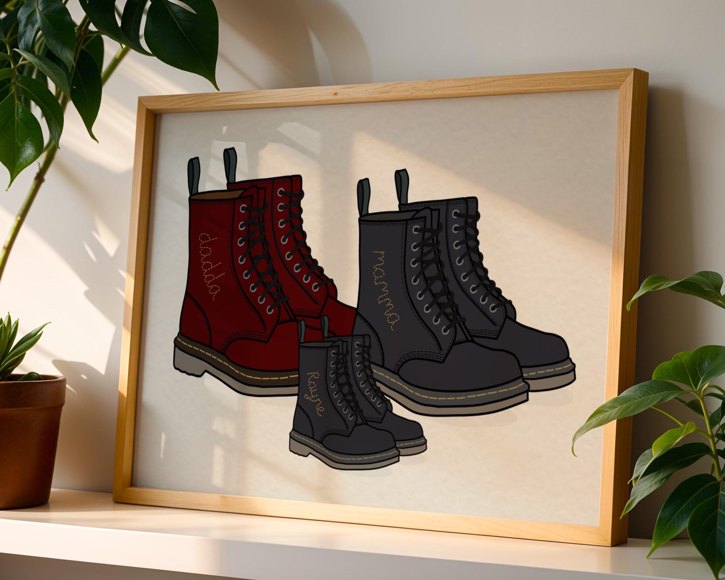 Personalised Dr Martens Inspired Boot Print