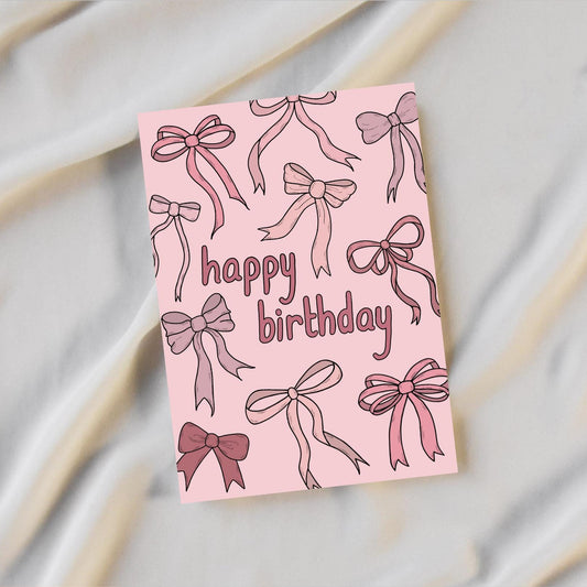 Coquette Bow Birthday Card